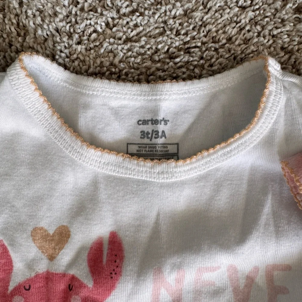 Carters Toddler Pajamas Bundle Shorts Tshirt Crab Rainbow Sleepwear Set size 3T - Picture 5 of 10